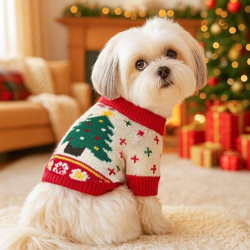 Pet christmas sweater cute dog - christmas,