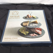 Artesà 3-Tier Slate Cake Stand – 28.5x34.5cm Serving Set(SMALL CHIP ON BASE)
