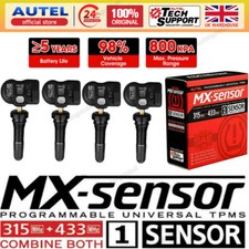 4pcs Autel MX-Sensor 315&433MHz Programmable TPMS Universal Tire Pressure Sensor