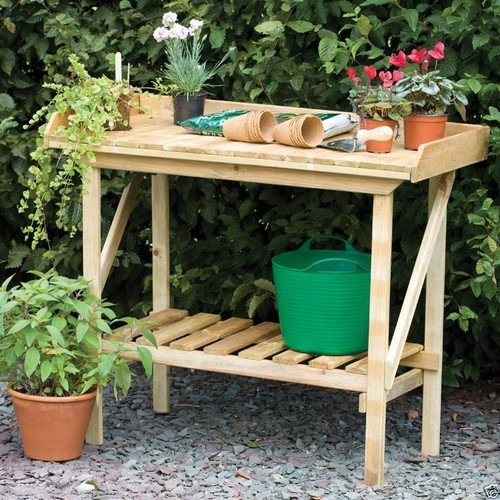 Greenhouse potting bench - greenhouse,
