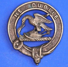 Vintage Scottish Clan Brooch /Bonnet Badge - Graham, PIN MISSING  [33324]
