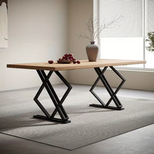 2 pcs Black Cast Iron Table