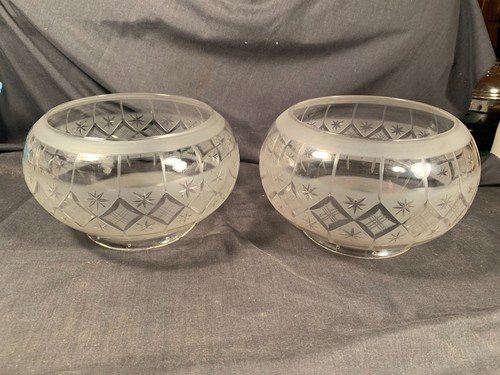 Victorian frosted cut pair - frosted,
