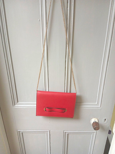 Topshop red faux - red,