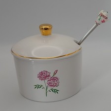Vintage Sugar Bowl with Spoon 