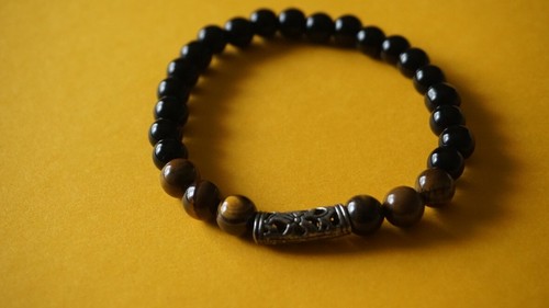 Bracelet tiger eye onyx - bracelet, |