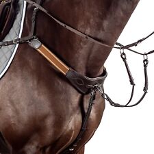 3-Point Elastic Bridge Breastplate with Soft Padding, Removable Martingale Rings