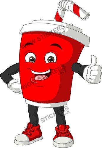 Drink mascot sticker trailer - drink,