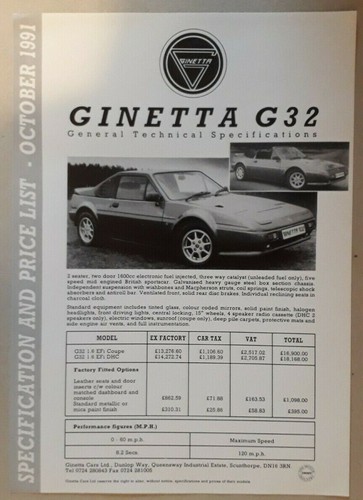 Ginetta g32 price - ginetta,