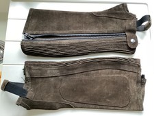 Ladies MensBrown Washable Shires Suede Horse Riding Half Chaps