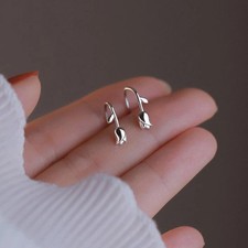 925 Sterling Silver Cute Tulip