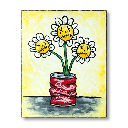 Original floral art acrylic - original,