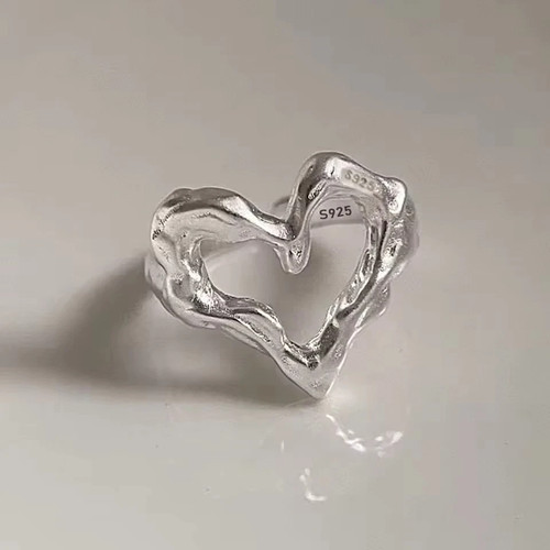 925 sterling silver heart - heart, ring
