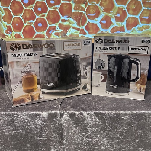 Daewoo honeycomb black kettle - black,