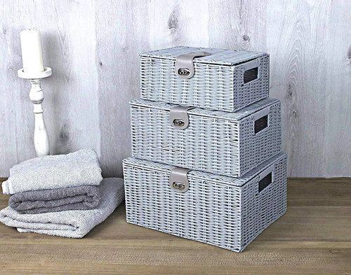 Wicker storage boxes - wicker,