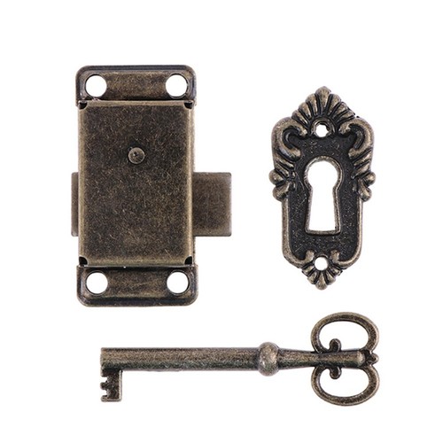 Vintage cabinet door - cabinet, lock