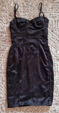 Karen Millen Silk Dress Size 10 Chest 30" Length 29" Little Black Silk Dress