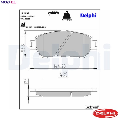 Brake pad set - brake,