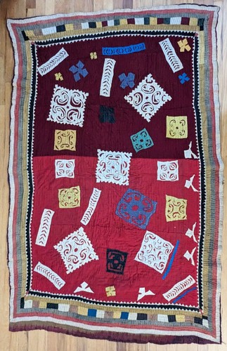 Antique hand sewn ralli quilt - antique,