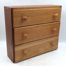 Vintage oak tabletop chest - oak,