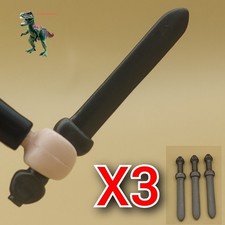 X3 Playmobil Dark Grey Sword-Roman-Greek-Spartan-Roman Soldier Gladius