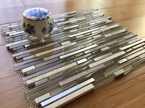 Beige wooden grey mix silver - wooden,