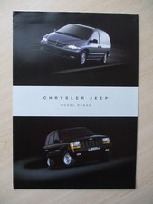 Chrysler Jeep Range UK  Sales Brochure (1996) Viper, Wrangler, Cherokee, Voyager