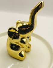 RING TREE ELEPHANT GOLD TONE