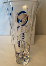 Inspired By Mackintosh Rose Glass Vase 8”, Boxed
