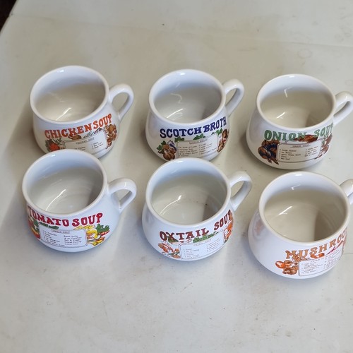 Retro recipe soup - cups, set