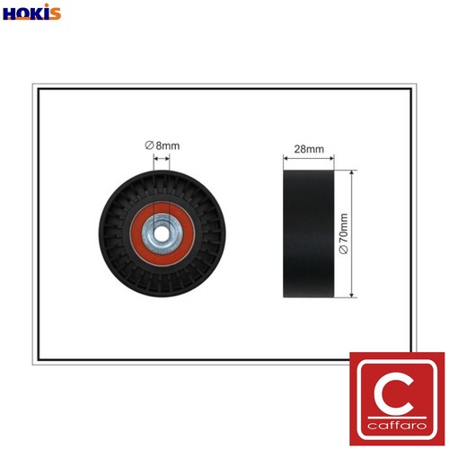 Deflectionguide pulley vribbed - deflectionguide,