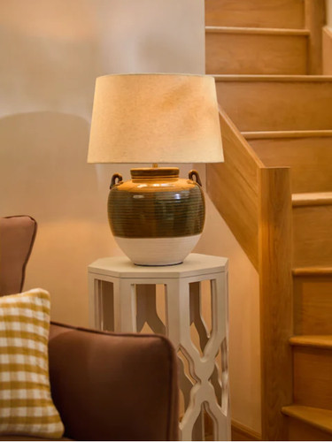 Brown harlow table lamp - brown,