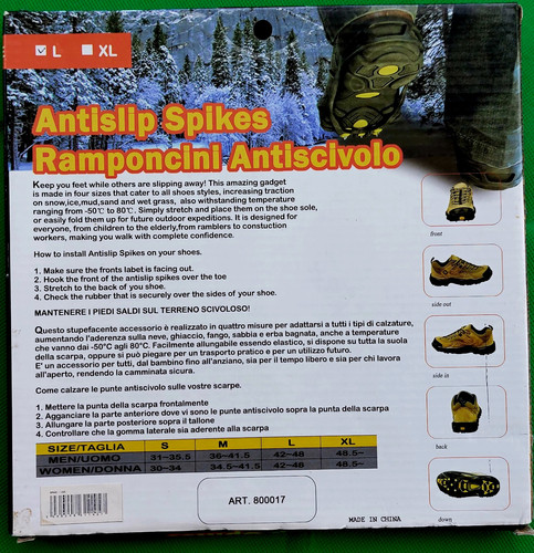 Antislip spikes crampons shoe - antislip,