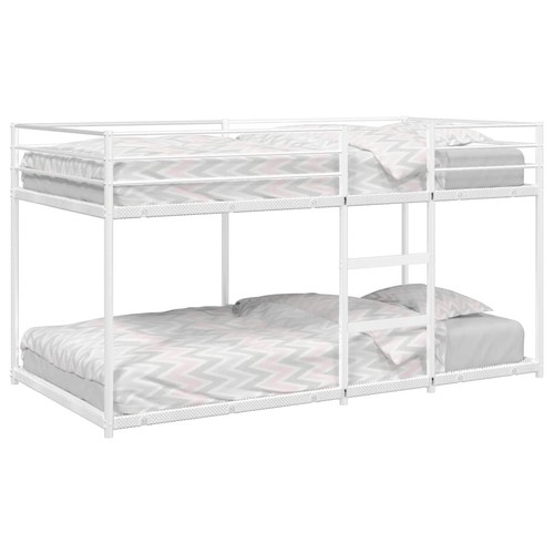 White steel bunk bed - white,