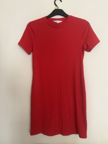 Red ribbed summer jersey - red,