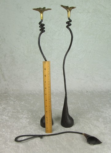 Iron and brass candle - 2,