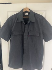 Levi's Men's Sta-Prest Grey Short Sleeve Shirt Size XL vintage 90s