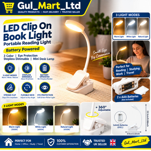 Book light led - book, clip-on