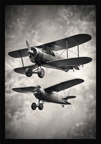 Epic biplane framed wall - epic,