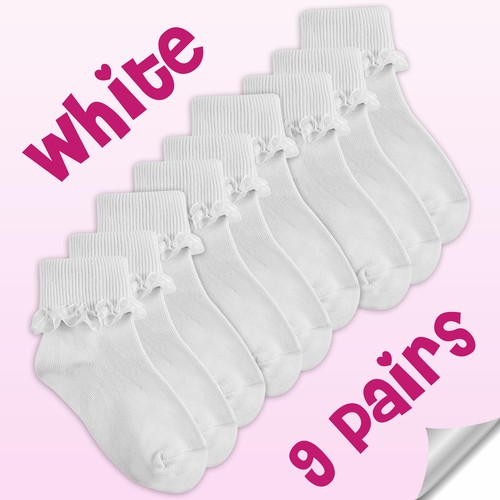 Pairs white ankle socks - 9,