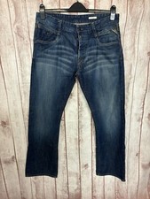 Replay Mens Jeans 34 32 Blue Jimi M923 Straight Regular Denim