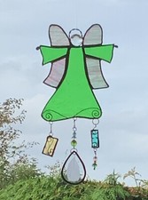 Green Stained Glass Angel