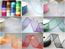 wired organza ribbon 50mm