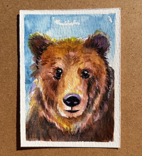 Aceo art card original - card,