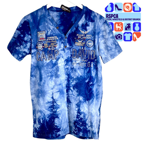 Camp david blue tie - david,