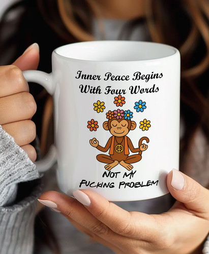 Funny monkey mug - monkey, –