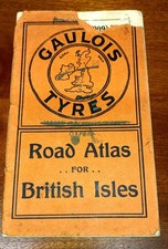 Antique Road Map for British Isles - C.1913. Pub. By Gaulois Solid Tyres.