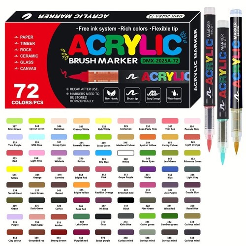 Colors acrylic paint - 72,