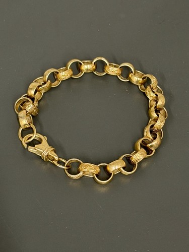 9ct gold belcher - 9ct, bracelet