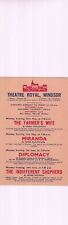 THEATRE ROYAL, WINDSOR Different Performances & Stars Programme Card Ref 48255